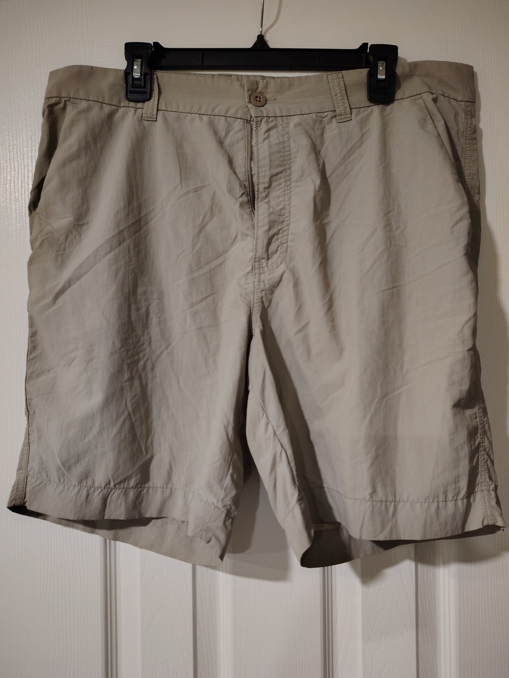 Nautica Light Khaki Flat-Front Men's Shorts